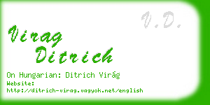 virag ditrich business card