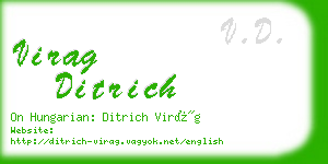 virag ditrich business card